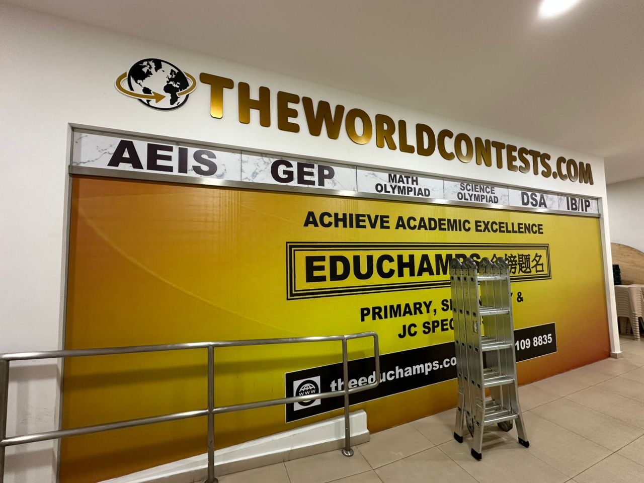 The World Contests Acrylic Shopfront Signage