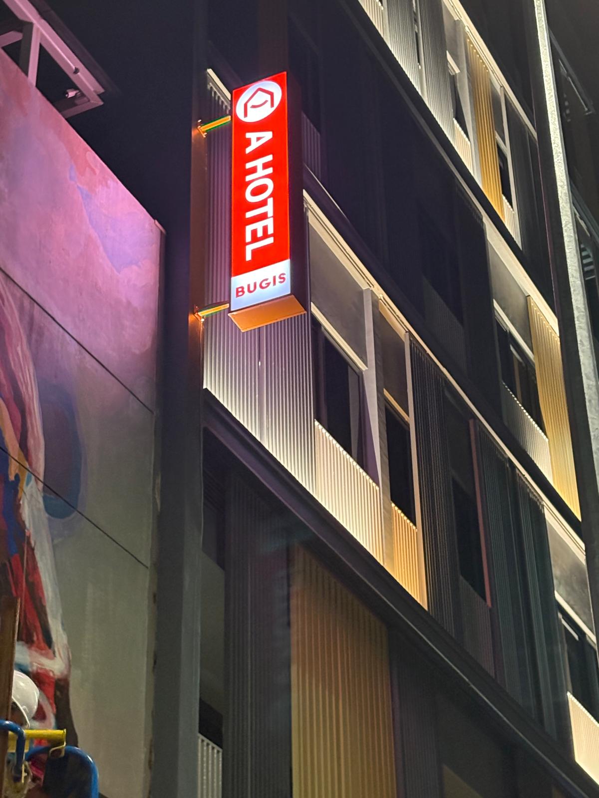 A Hotel Bugis Double-sided Illuminated Lightbox