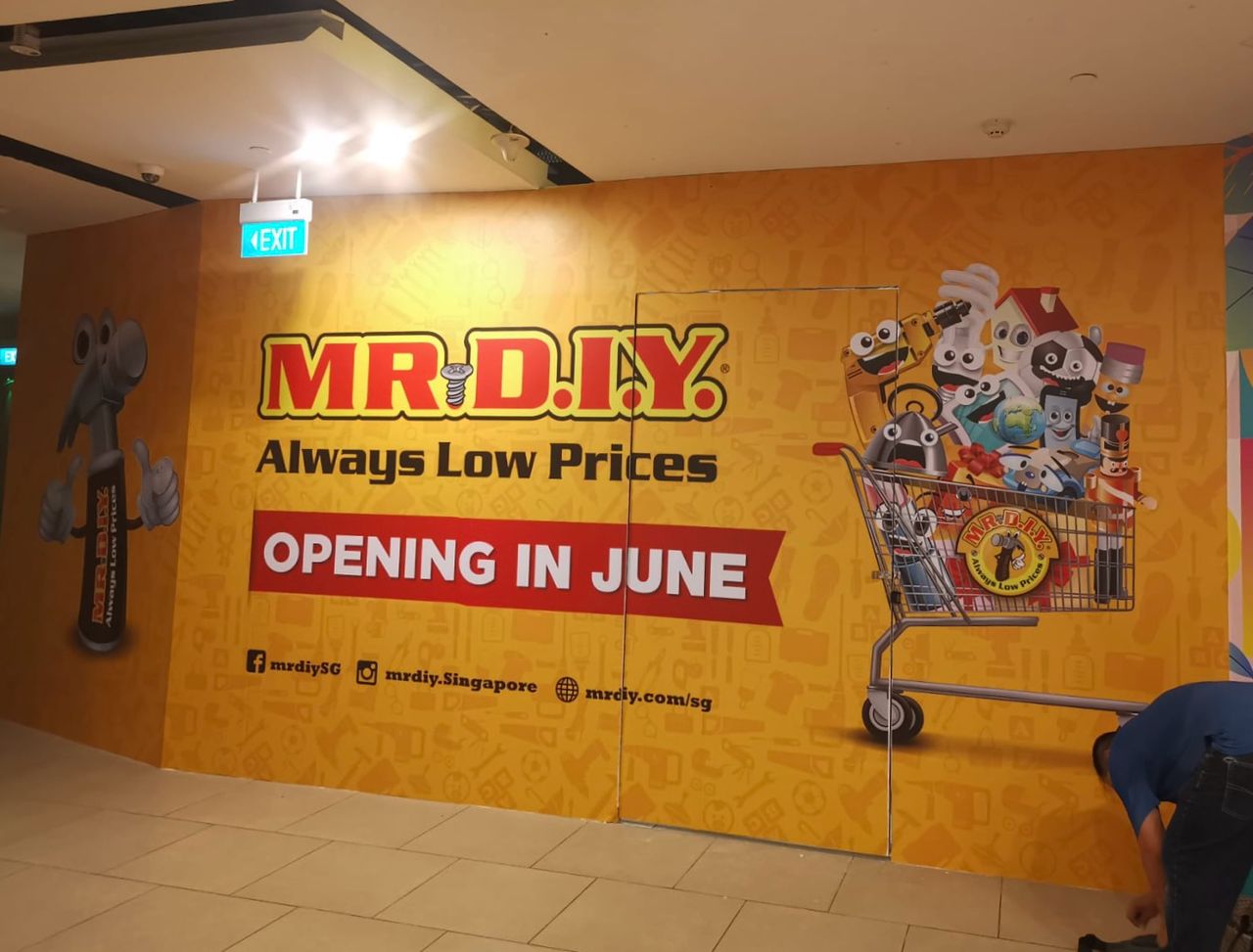 Hoarding sticker installation in Seletar Singapore